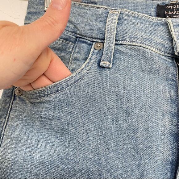 Citizens Humanity Light Wash Anabella High Rise Cigarette Ankle Jeans Womens 25 - Picture 5 of 13